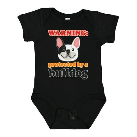 

Inktastic Protected by a Bulldog Gift Baby Boy or Baby Girl Bodysuit