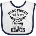 thumbnail image 3 of Inktastic Handpicked for Earth by My Pappy in Heaven with Angel Wings Boys or Girls Baby Bib, 3 of 4