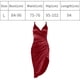 thumbnail image 2 of Vestido midi de fiesta de club con tirantes finos fruncidos de satén para mujer, 2 of 5