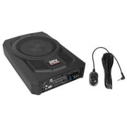 MTX Audio 8 Slim Under-Seat Car Subwoofer, Black