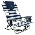 thumbnail image 1 of Ostrich la Chaise de Plage Portable de Luxe pour Randonneur avec Sac Isotherme, Rayure Bleue, 1 of 12