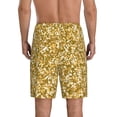 thumbnail image 3 of Kdxio Glitter Gold Print Mens Sleep Shorts Bottoms Soft Comfy Pajama Wear Pants with Drawstring Pockets, 3 of 7