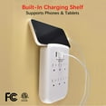 thumbnail image 6 of Clear Power (2-Pack) 6-Outlet Wall-Tap with 3-Port USB-A & 1 Port USB-C, CP30007X2, 6 of 7