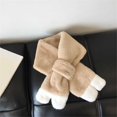 thumbnail image 4 of BXJX Girls Fleece Scarf, Casual Thick Warm Lightweight Neck Warmer for Winter Khaki Size Free Size, 4 of 7