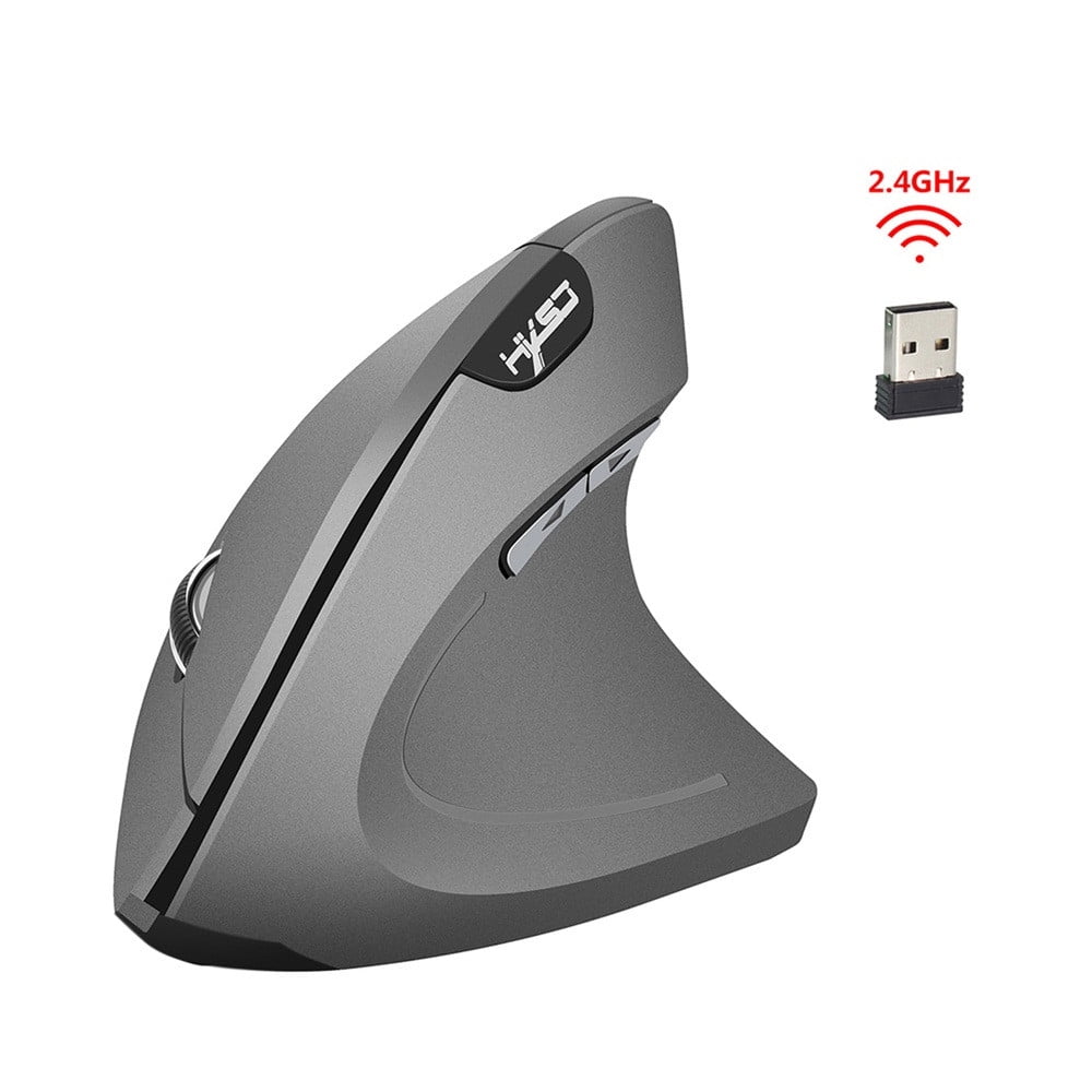 6D Wireless Mouse 2.4GHz Gaming Game Mouse Ergonomic Design Vertical Mouse 2400DPI Wrist Pain USB Mice for Laptop PC,Black 