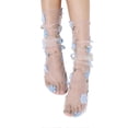 thumbnail image 1 of 1 Pair Pile Socks Elegant Transparent Nylon Less Wear Floral Lace Socks Photo Props, 1 of 5