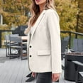 thumbnail image 4 of RYRJJ Business Casual Blazer for Women Suit Jackets Dressy Long Sleeve Open Front Work Office Blazer Lapel Button Jacket(Beige,S), 4 of 8