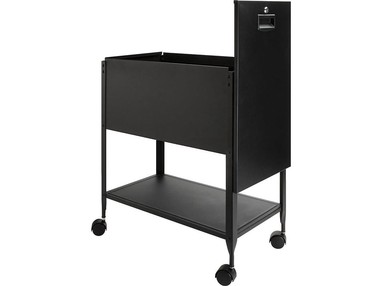Lorell Indoor Mobile Lockable File Cabinet, Black