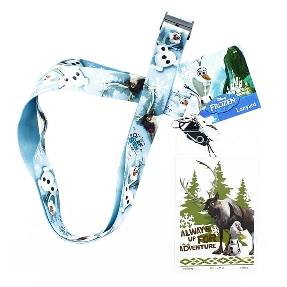 Disney's Frozen Lanyard with Soft Dangle Hang Tag: "Olaf & Sven"