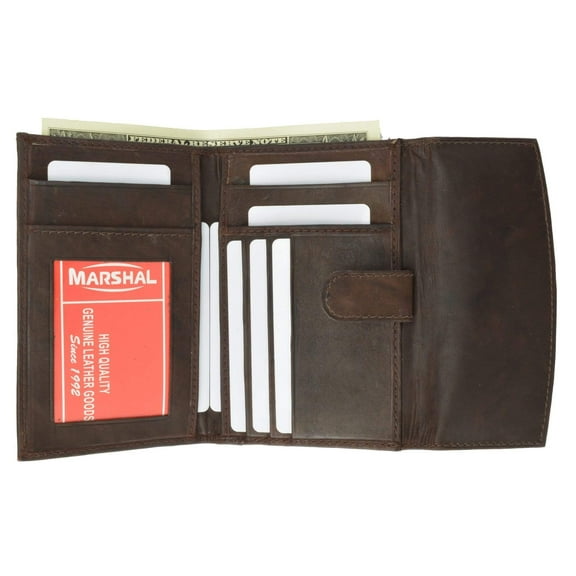 Genuine Leather Ladies Small Wallet and Credit Card Holder with ID Window with Snap Closure 525 CF (C)