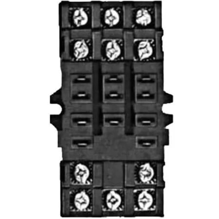 Relay & Control ST11-PC Relays - Sockets & Din Rail - 11 Pin Square Base - Pressure Clamp Screws Replaces RC-121 300V - 15A