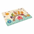 thumbnail image 2 of MKHERT Happy Cartoon Animals Bear Lion Giraffe Elephant on Rainbow Doormat Rug Home Decor Floor Mat Bath Mat 23.6x15.7 inch, 2 of 3