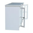 thumbnail image 3 of Entertainment/TV Stand with Open Shelves and 2 Doors in White - 48" Height, 3 of 11