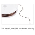 thumbnail image 4 of Uxcell 22 Gauge Copper Wire 0.6mm Dia Dark Brown Resistant Beading Wires Pendant Making Art Craft 4.5M 1 Roll, 4 of 6