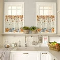 thumbnail image 4 of Fall Kitchen Curtain and Valances Set, Seasonal Autumn Thanksgiving Curtains Set Rod Pocket Tier for Living Room Sunflower Window 36 Inch Length Harvest Pumpkins Maples Decor, 4 of 5