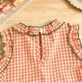 thumbnail image 6 of GCETTIC Halloween Toddler Girl Outfit Gingham Peplum Top Ruffle Pants | Baby Girl Pumpkin Patch Outfit,Ghost,Fall Halloween Clothes 2-3 Years, 6 of 7