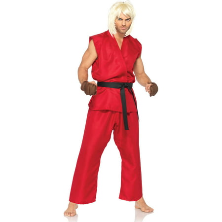 Leg Avenue Men's Street Fighter Ken Costume, Medium/Large, Red