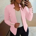 thumbnail image 2 of Hpapadks Womens Blazers Formal Solid Long Sleeve Outerwear Trench Cardigan Suit Jacket PK1 L, 2 of 5