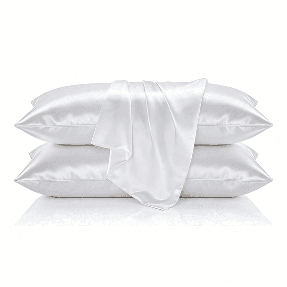 Mulberry Silk Pillowcase for Hair and Skin Made in Germany, Real 22 Momme Satin Pillowcase with Zipper, 6A Grade 100% Natural Silk, Anti Aging, Anti Acne, Wrinkle Free, 2 Pcs 20"x30", Queen