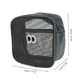 thumbnail image 2 of Unique Bargains 1 Pc Square Bean Eye Makeup Bag for Travel Vacation Gray Nylon Mesh, 2 of 5