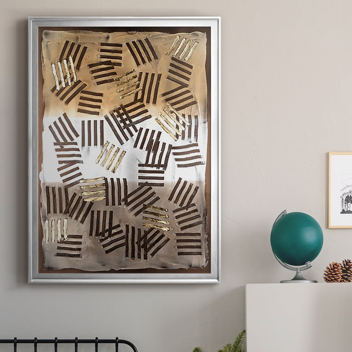 Raffia Palm I Premium Framed Print, in Gold, Black, or Silver - Ready to Hang