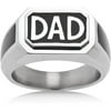 Stainless/tungsten Dad Ring Sz 10