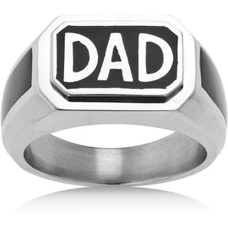 Stainless/tungsten Dad Ring Sz 10