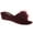 Burgundy, variant on Womens Anne Jewelled Rosette Boa Mule Slippers