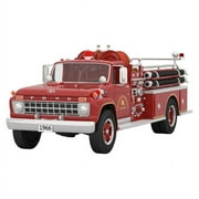 Hallmark Fire Brigade 1966 Ford Fire Engine Multi-color Metal Decorative Accent Ornament, with Light 1.48"