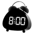 thumbnail image 2 of Despertador Digital Electrónico LED con Doble Campana, Decoración para El Hogar, Números Grandes, Reloj de Escritorio, Reloj de Noche con Sonido Poten Negro, 2 of 9