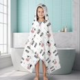 thumbnail image 6 of Cow and Text White Pattern Hooded Bath Towel Wrap for Teens Ages 3 To 12, Soft Lightweight Quick Dry Microfiber Bath Beach Pool, 60"x35", 6 of 6
