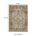thumbnail image 5 of 84 x 63 Inches Polypropylene Rug with Medallion Print Brown and Beige- Saltoro Sherpi, 5 of 5