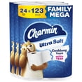thumbnail image 1 of Charmin Ultra Soft Cushiony Touch Toilet Paper, 24 Family Mega Rolls = 123 Regular Rolls (Packaging May Vary), 1 of 11