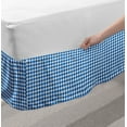 thumbnail image 2 of Abstract Bed Skirt, Picnic Table Style Simplistic 2 Colored Bands Kitchen Overlapping Motif, Elastic Bedskirt Dust Ruffle Wrap Around for Bedding Decor, 4 Sizes, Violet Blue White, by Ambesonne, 2 of 2