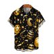 thumbnail image 2 of Ceisia Easter Graphic Print Shirt Men's Relaxed Fit Short Sleeve Button-Down Casual Top with Pocket Gold XXL Gifts, 2 of 5