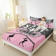 thumbnail image 4 of Manfei Cheerleading Twin Sheet Sets,Cheeleader Gifts Twin Fitted Sheet,Preppy Dancer Flat Sheet,Lightweight Room Decor,3-Piece, 4 of 7