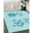 thumbnail image 3 of Ahgly Company Machine Washable Indoor Rectangle Transitional Electric Blue Area Rugs, 2' x 3', 3 of 7