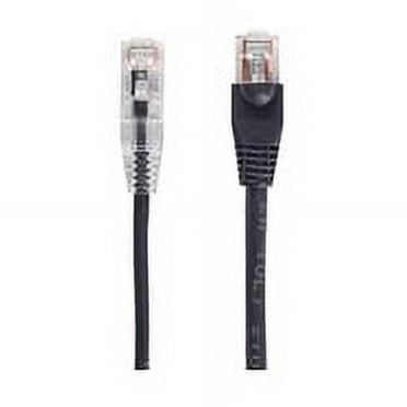 Black Box 3ft Slim Cat6a Unshielded Snagless (UTP) Network Patch Cable, Black