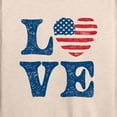 thumbnail image 3 of Instant Message - Vintage Love American Flag Heart - Women's Lightweight French Terry Long Sleeve Shirt, 3 of 6