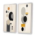 thumbnail image 3 of Designart "Minimal Circular Geometric Art X" Modern Geometric Framed Wall Art Set Of 2 - Modern Yellow Frame Gallery Set For Office Decor, 3 of 6