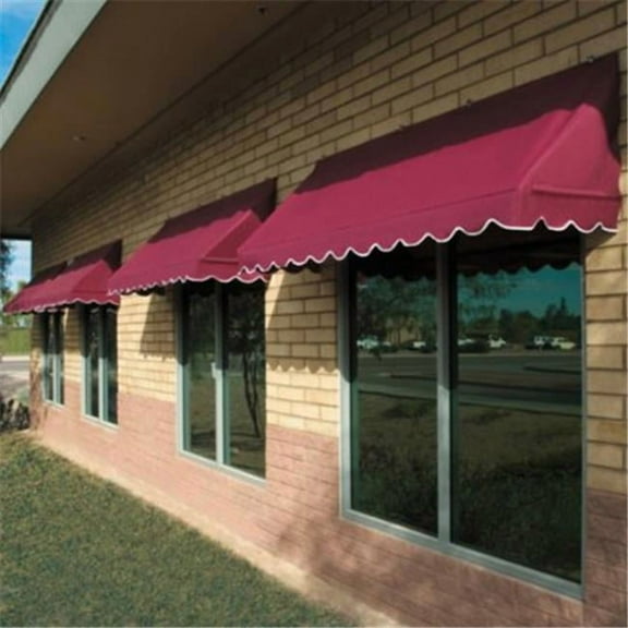 IDM Worldwide  Sunsational Traditional Awning Burgundy 8 ft.