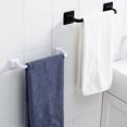 thumbnail image 4 of Porta toallas adhesivo largo blanco para cocina y baño - Soporte sin taladro para trapos, tapas y más (35cm), 4 of 7