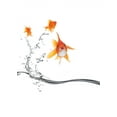 thumbnail image 2 of Goldfish Jumping Away Wall Decal by Wallmonkeys Peel and Stick Graphic (36 in W x 31 in H) WM103140, 2 of 4