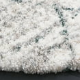 thumbnail image 3 of SAFAVIEH Fontana Darina Diamond Shag Area Rug, Green/Ivory, 6'7" x 6'7" Round, 3 of 7