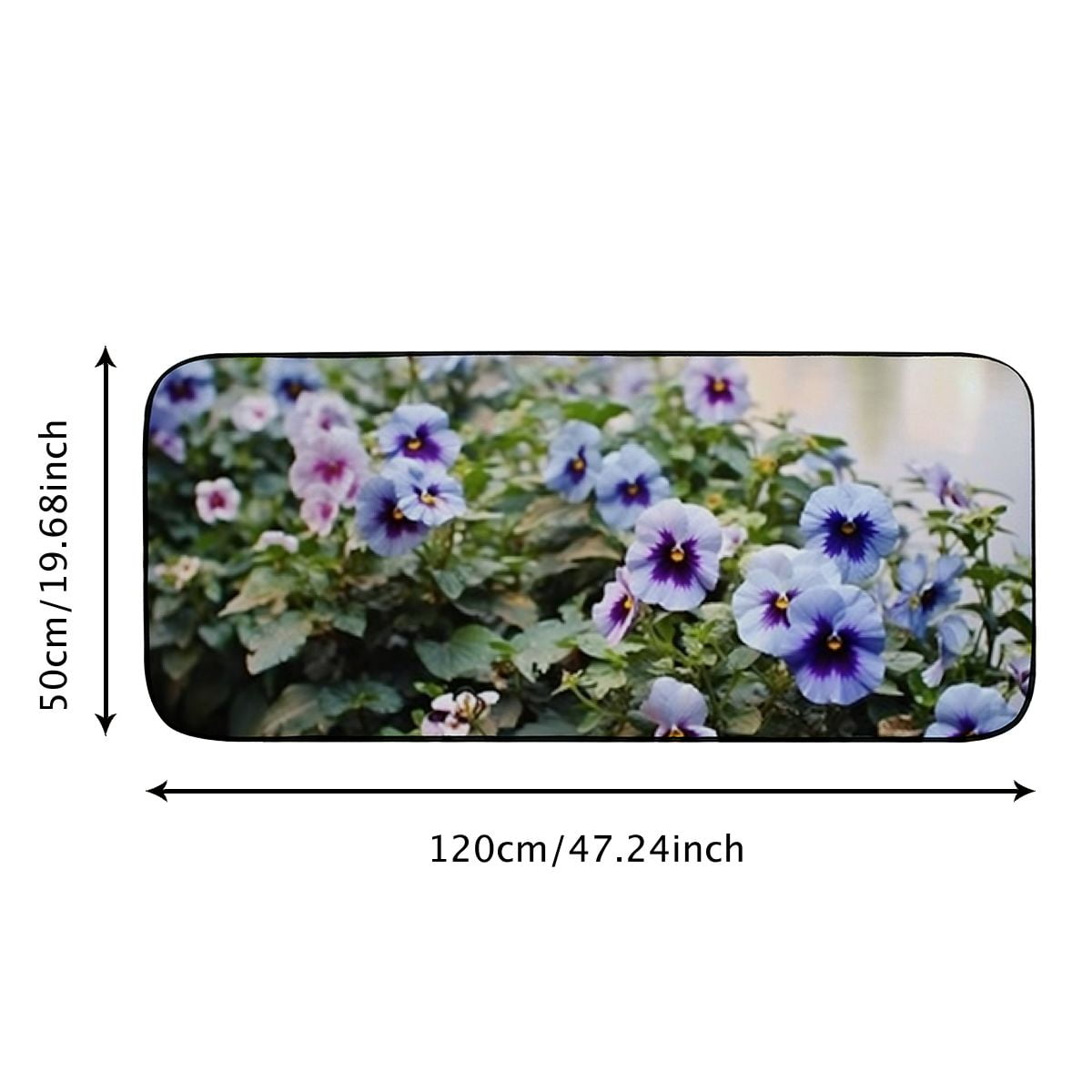Qinduosi Decorative Door Mat, Door Mat with Non-Slip Rubber Backing, Easy Cleaning, Traps Dirt, for Entry, Patio, Garage - Flowers Bokeh Landscape Plants Light Mens Wool 19.68*47.24 in