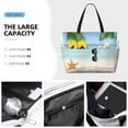 thumbnail image 3 of Kdxio Starfish in Beach for Beach Bag for Women Large Beach Tote Bag Waterproof Sandproof Swim Bag with Zipper Pockets Beach Vacation Travel, 3 of 7