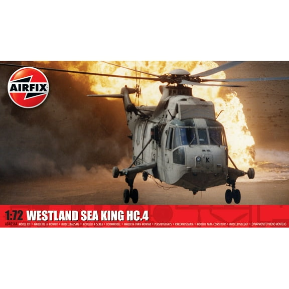 Westland Sea King HC.4 Helicopter with 2 Scheme Options (Level 3) 1/72 Plastic Model Kit by Airfix