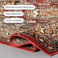 thumbnail image 3 of nuLOOM Indoor/Outdoor Transitional Medieval Randy Area Rug, 6', Round, Dark Red, 3 of 13