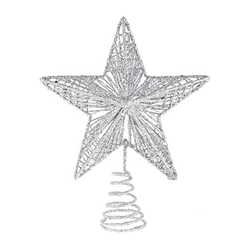 Adorno navideño con purpurina para árbol de estrellas de KES