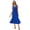 Royal Blue, variant on Women's Surplice Sleeveless Midi Pleated Dress fabric 95% polyester fabric 5% spandex perfect for weddings events